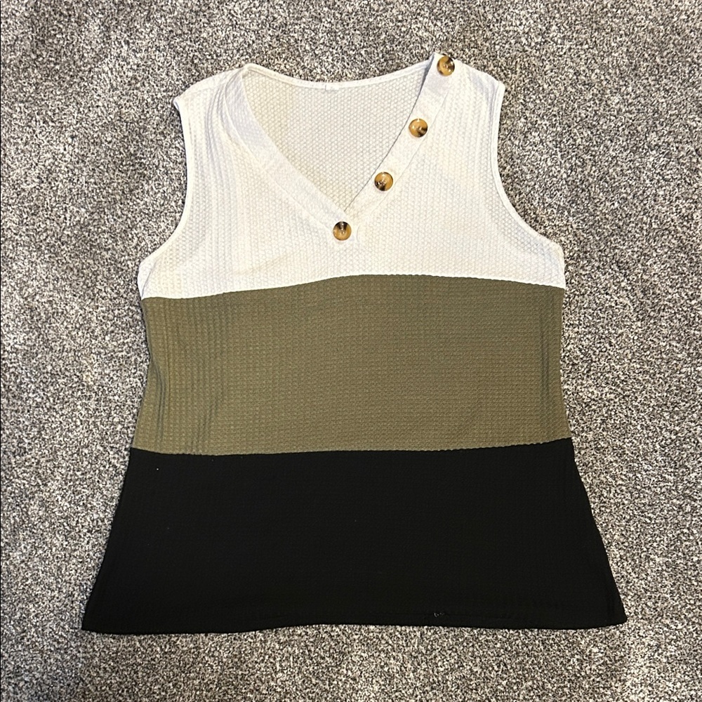 Modlily Women's Color Block Sleeveless Top Size XL